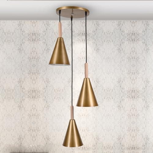 El Rawda RL-PY-005 Modern and Elegant High Quality Ceiling Lamp for Living Room or Bedroom - Gold Light fixture