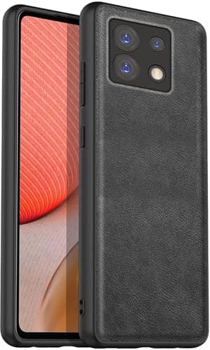 Case Leather Texture – Slim Shockproof Protective Cover with Anti-Scratch Soft Back & Comfortable Grip FOR-Xiaomi Redmi Note 13 Pro 5G (Black) Cellular phone case