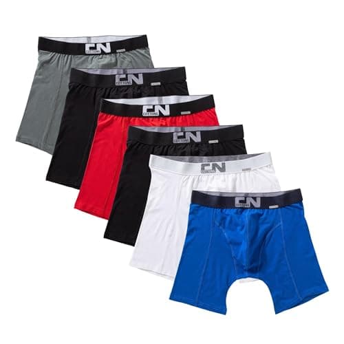 Cottonil Pack of 6 CN Long Boxer Underwear for Men Underpants