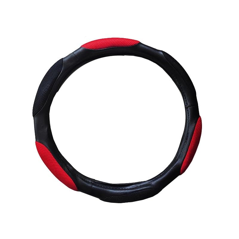KaberTrade Car Steering Wheel Cover - Premium Leather Breathable Car Steering Wheel Cover - Fits Cars SUVs and Trucks (Large, Code :9488) - KaberTrade