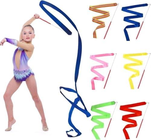 Gymnastics Tape Retrimaking Dance Rhythmic Gymnastics Ribbons, Dance Ribbons and Talent Shows for Dancers Art Dancers, Gymnastics, Pretend Movements Decorations Sporting goods