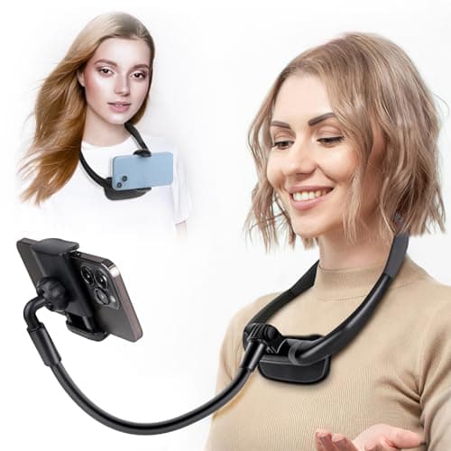 Cell Phone Stand, Neck Cell Phone Holder, Flexible Long Arm Gooseneck Phone Holder for bed, 360 Degree Free Rotation Phone Mount, Universal Multi-Functional Mobile Phone Stand for 4.7''-6.7'' Phone Portable electronic device stand