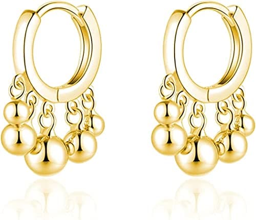 Women 18K Gold Plated Huggie Hoop Earrings