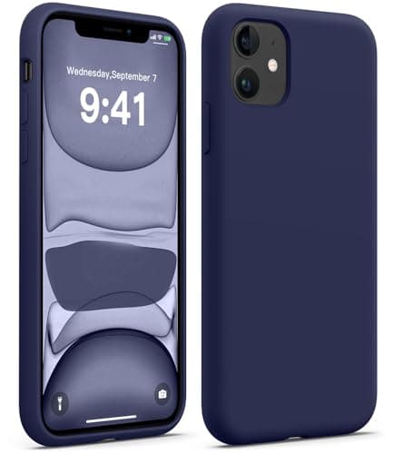 AOTESIER Shockproof Designed for iPhone 11 Phone Case, Premium [Food Grade Silicone] with Anti-Scratch Protective Lining, Full Body Drop Protection Phone Case for iPhone 11, 6.1 inch, Navy Blue Cellular phone case