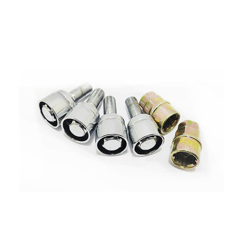 KaberTrade KaberTrade Tire Rim Lock Kit Car Tire Theft Stop Plus Its Key (Bolt, Size 14 * 1.5, Code:9478)