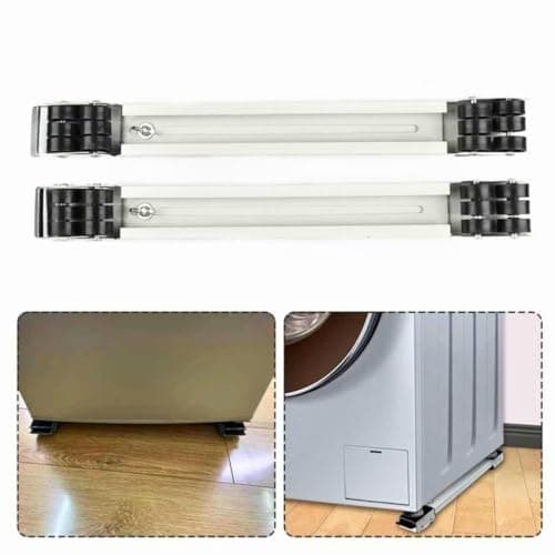 High Quality And Durabile Furniture Moving Stand Roller 24 Wheels with Brake Load Up To 200 KG Stand for Refrigerator Furniture Washer Dryer Size 2 Pcs 45 cm Adjustable Up To 70 cm Kitchen