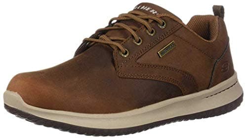 Skechers DELSON-Antigo Waterproof Bungee Slip ON Sneaker for men, Cdb, 45.5 EU Shoes