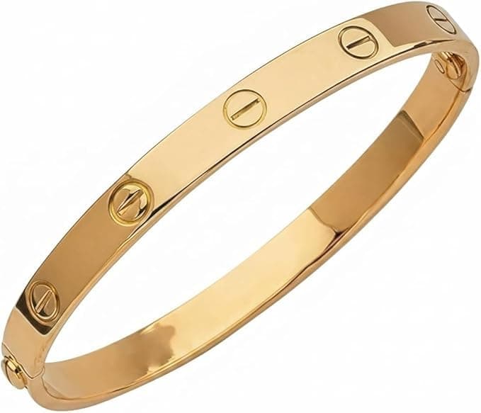 Bracelet Set of 3 – Gold Color Bracelets with Mat & Cushion Back | Suitable for Everyday and Occasions