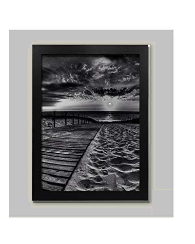 Berwaz Lab Wooden Frame with Glass (Black, BZL-20-24322-BK)