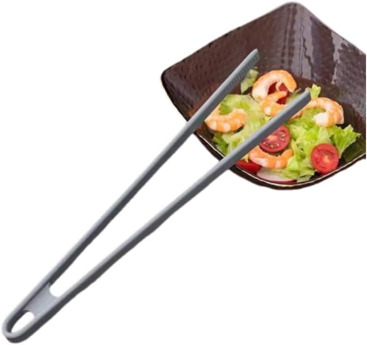 Heat Resistant Light Blue Silicone Frying Tongs for Kitchen Cooking Gripper Tong utensil