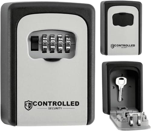 Digital Key Safe Box Wall Metal Shell Shockproof Outdoor Indoor with Resettable Lock Key Lock Box