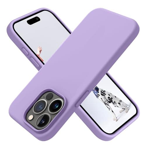 OTOFLY Compatible with iPhone 15 Pro Max Case, Silicone Shockproof Slim Thin Phone Case for iPhone 15 Pro Max (6.7 inch), (Light Purple) Cellular phone case
