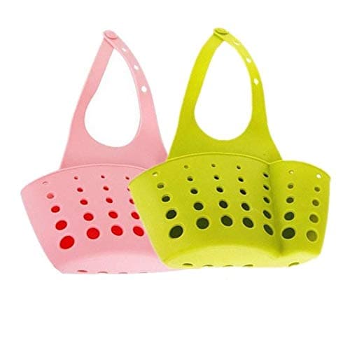 Kitchen Rack Basket Hanging Basket Shelves Sink Drain Shelf Storage Bag for Bath Tools Set of 2 Home furniture and decor