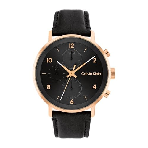 Calvin Klein Analogue Multifunction Quartz Watch for Men Modern Multi Collection with Silver Stainless Steel mesh Bracelet or Leather Strap