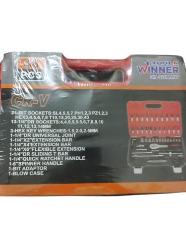 46 Pcs 1/4 Inch Ratchet Wrench Set, Scorpion Ratchet Wrench Set, with Metric Bit Set and Extension Bar for Car Home Repair with Storage Bag