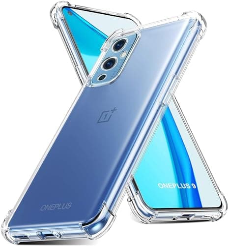 LMO3EZZ Case Compatible with New OnePlus 9 Phone, Anti-Yellow Reinforced Corners TPU Bumper & Anti-Scratch Transparent Hard Panel Protective Cover Fits with OnePlus 9 2021, Clear