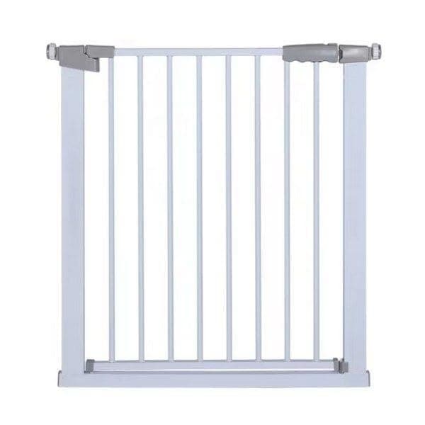 Metal Safety Barrier for Doors and Stairs with Pressure Mount and Manual Closing (Adjustable 75-82cm)