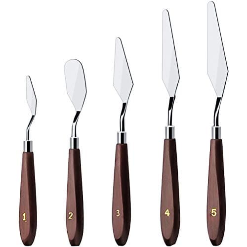 AICHEF Cake Cream Spatula 5 Pieces/Set Stainless Steel Frosting Spatula Baking Pastry Tool Mixing Sc Set Cake Decorating Sc Cream Toner Tool Food spatula