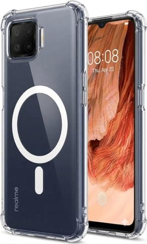 Protective Cover (Compatible With Oppo A73 2020), Magnetic Clear Case With Raised Edges, Shockproof And Slim For (Clear)