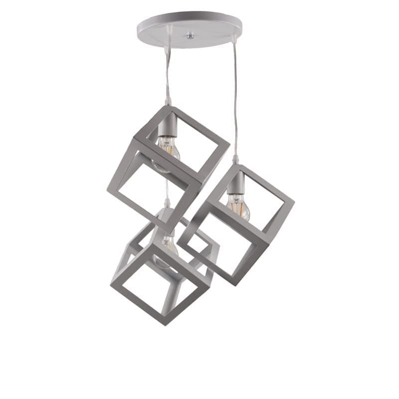 White Triple Ceiling Hanging Square Ceiling Pendants