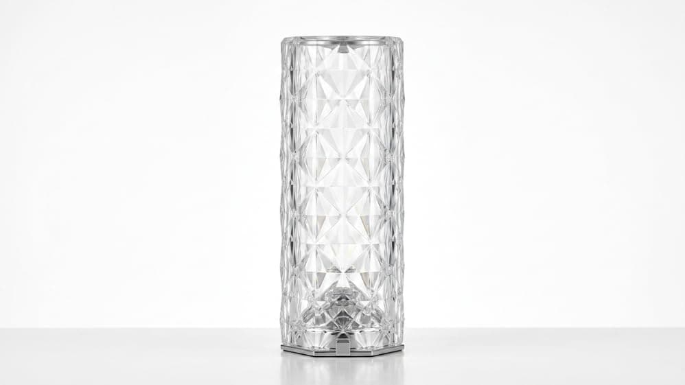 Crystal LED Touch Lamp, USB Rechargeable, Multicolor with 3 Lighting Levels, Elegant Decorative Lamp for Bedroom, Office, Side Table