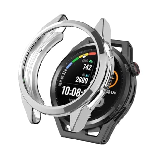 Case Compatible with Huawei Watch GT Runner Case Watch Soft TPU Shockproof Cover Slim Guard Thin Bumper Shell Protector (Silver) Portable electronic device cover
