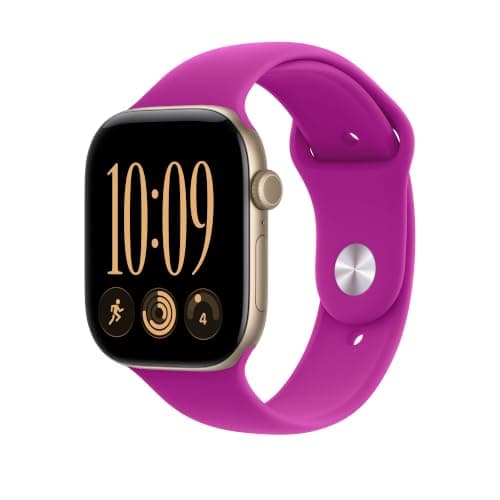 Sport Silicone Band (Compatible with Apple Watch Bands 42mm 44mm 45mm 49mm) Women Men,Soft Wristband Waterproof Replacement Bands Series 11 10 9 8 7 6 5 4 3 2 1 SE Ultra