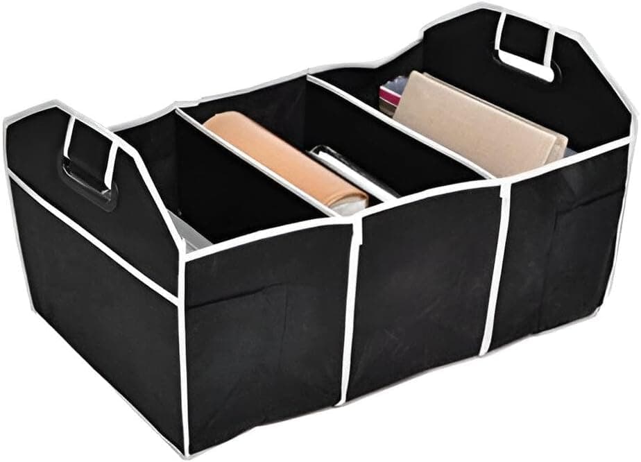 Foldable 3 Compartment Car Trunk Organizer Universal Storage for All Cars