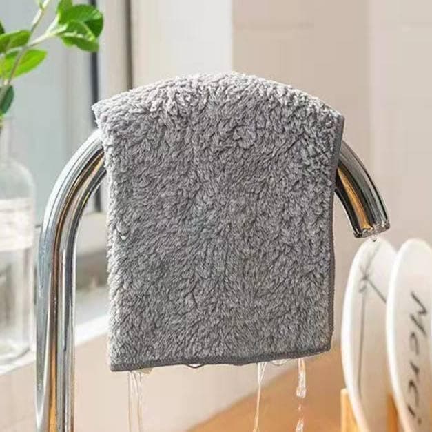 Gray Cleaning Towels 10 Pack Multi-Purpose Absorbent Reusable Wipes