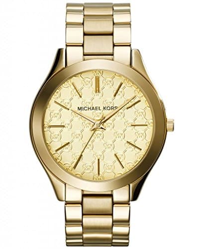Michael Kors Slim Runway Watch for Women - Analog Stainless Steel Band - MK3335