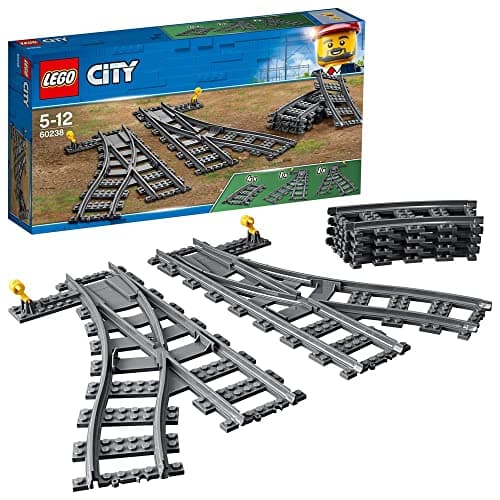 LEGO City Switch Tracks 60238 | Switch Track Expansion Set, Building Toy for Kids Aged 5-12, Gift for Boys & Girls, 8 Pieces Toy building block