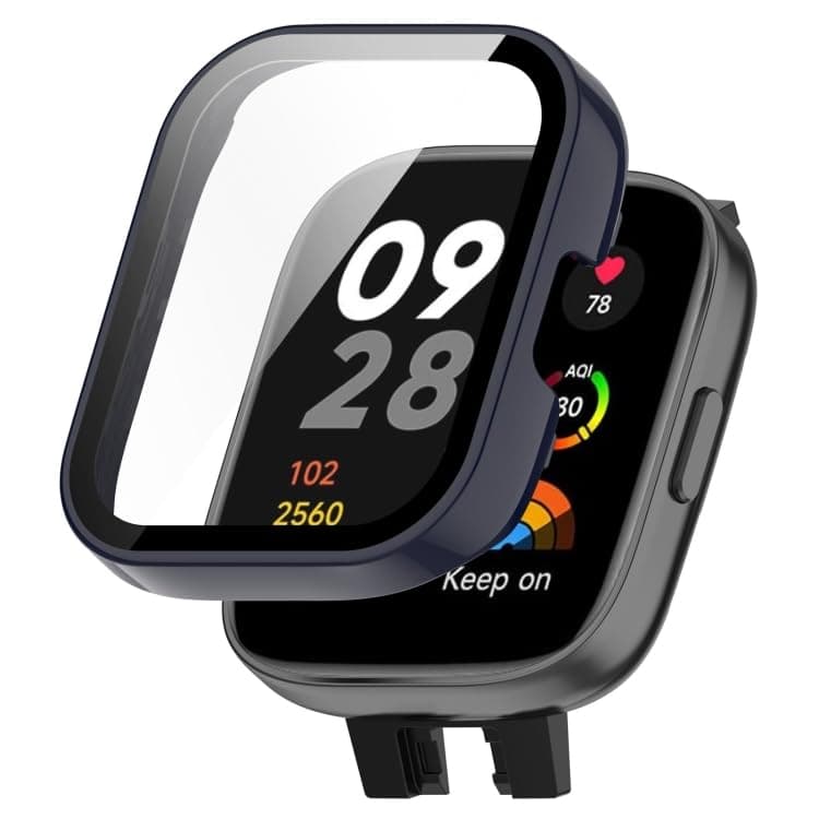 Protective Case (Compatible with Redmi Watch 3 Active) with PC Built Screen Protector Hard Durable Frame Shock and Scratch Resistant Stylish Design Degree Protection For Watch