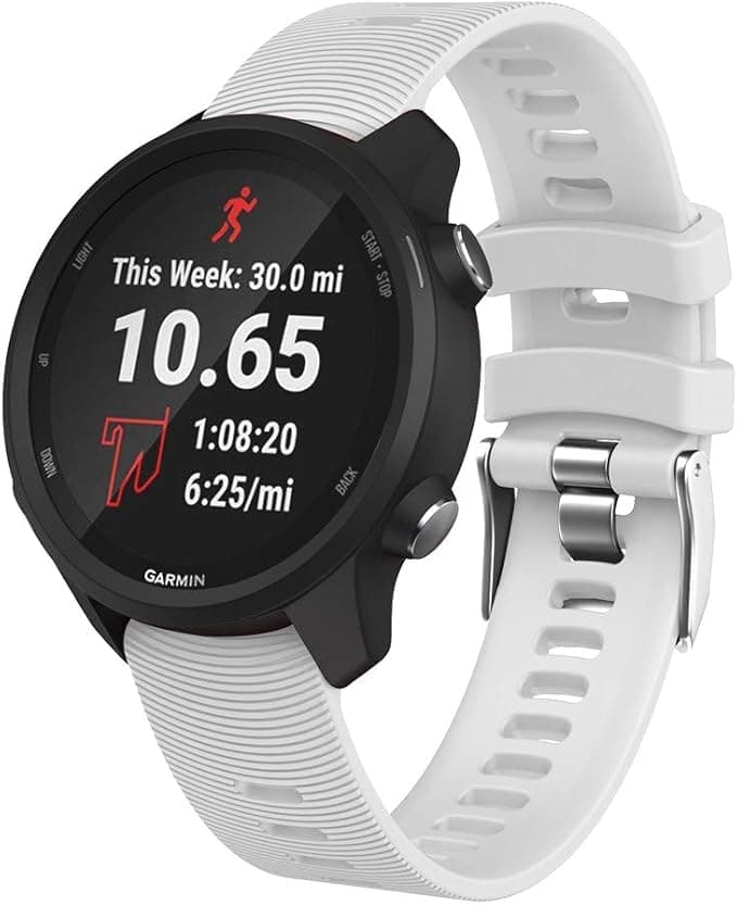 Straps (Compatible with Samsung Galaxy Watch 7 6 5 4 FE Strap 20mm 44mm/Watch 6 Classic 43mm 47mm/5 Pro 45mm/4 Classic 42mm 46mm, 40mm) Soft Silicone Replacement Sport Band for Women Men (White)