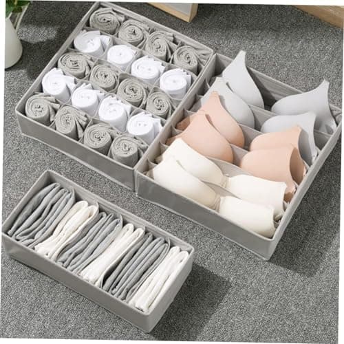 4-Piece Underwear and Socks Organizer Set for Drawer Storage and Travel Portable Lightweight Clothing Dividers and Wardrobe Space-Saving Boxes