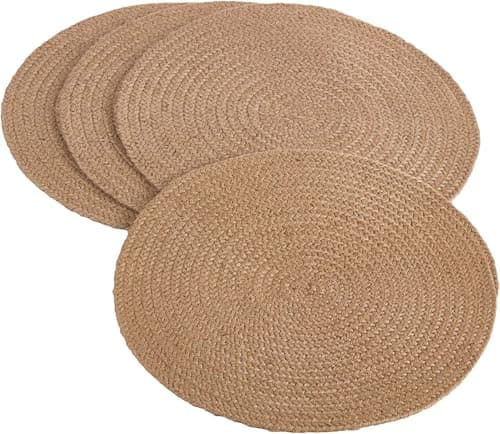 Natural Wicker Oval Coaster for Heat Protection Large Straw Trivet for Dining Table Serving Pot Holder and Decorative Mat for Kitchen Home Decor