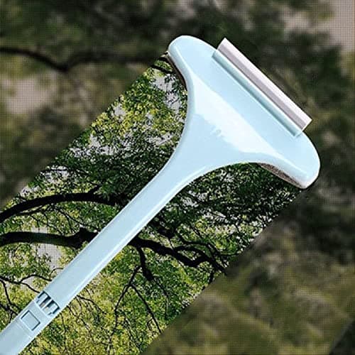 AIMERS Window Mesh Screen Cleaner Glass Washing Tool Shower Door Mirror Squeegee Lint Brush for Curtain Clothes Sofa (Multicolor)