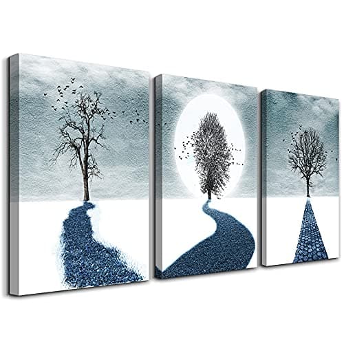 Canvas Wall Art For Living Room Family Wall Decorations For Bedroom Modern Bathroom Wall Decor Paintings Black And White Tree Artwork Fashion Inspirational Office Canvas Art Prints Home Decor 3 Piece