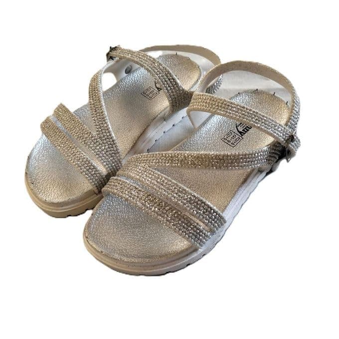 Shimmering Silver Comfort Sandals-29