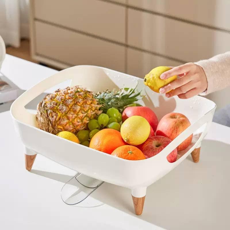 Generic Plastic Dish Rack with Drainer Base, Cutlery Holder, Sink Organiser for Plates and Cups, .A2