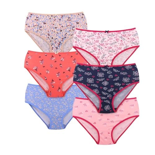 Karma Pack of 6 Cotton High Side Brief Cotton Panties Underwear for Women Underpants