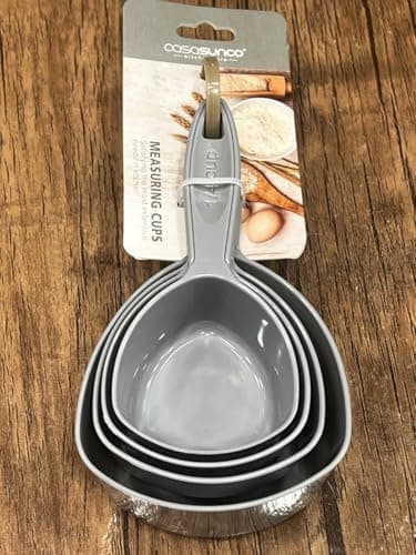 4-piece measuring cup set with a practical design for accurate ingredient measurement, ideal for daily cooking and perfect for modern kitchens and organized food prep.