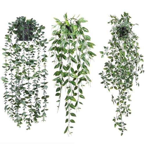 70cm Artificial Hanging Plant with 9cm Pot Cascading Waterfall Design for Indoor and Outdoor Home Wall Decor Realistic Faux Greenery Foliage Decor