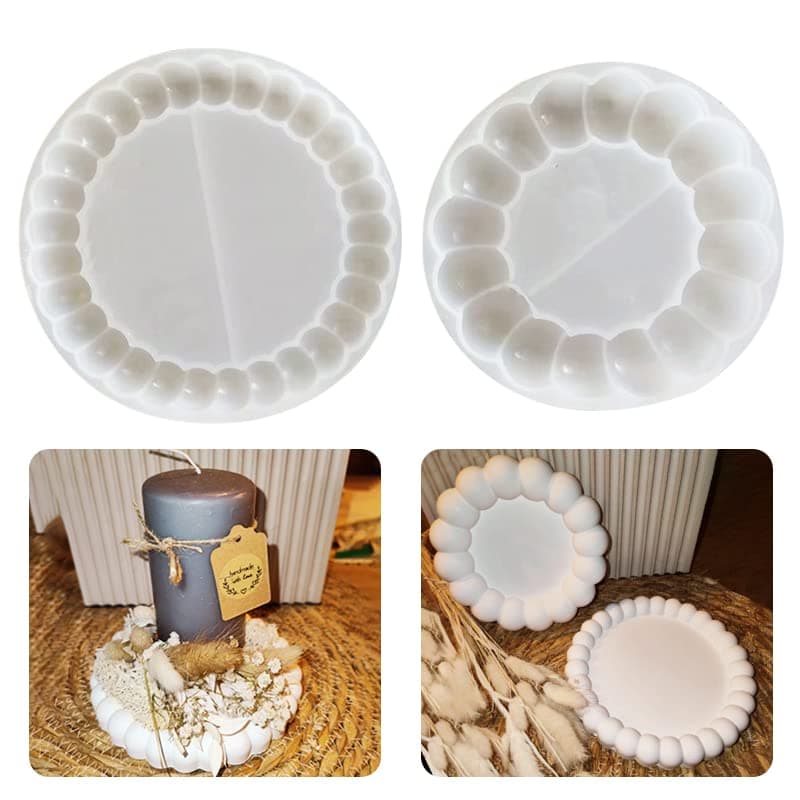 Maygone 2 Styles Bubble Tray Mould Coaster Silicone Mould Resin Casting Mould Concrete Cement Craft Moulds