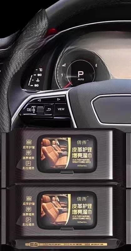 Leather Car Polishing Cleaning Wipes 80 Sheets for Car Wheel Chair Dashboard Soft Surface Leather Care Home
