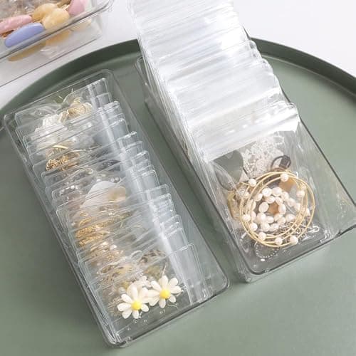 Water Resistant Jewelry Organizer Bags Set of 10 Small Storage Pouches 8x12 cm Daily Home Kitchen and Travel Organization Egyptian Style Easy Use