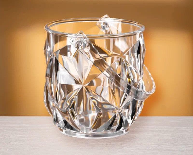 Generic Acrylic Ice Bucket, Clear, 1200 ml Capacity, for Drinks and Bottles, Table Ice Holder, .db