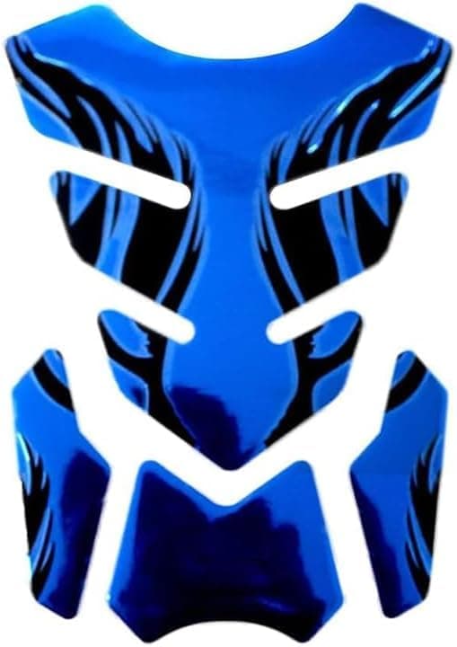 KaberTrade 3D Holographic Motorcycle Tank Protector Sticker Self Adhesive Waterproof (1 Set of 4, Blue*Black, Code:8428) - KaberTrade Sticker decal