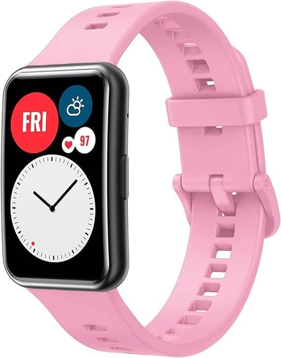 Silicone Strap for Huawei Watch Fit, Soft Band Ultra-Light Waterproof Durable Adjustable Replacement Wristband