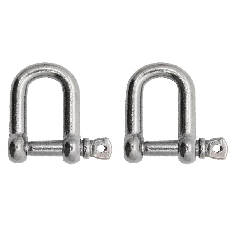 Stainless Steel D Shackle for Heavy Winches, Shackles, Heavy Loads and Sports Hook Punching Bag (2 Count, M12, Code:9021) - KaberTrade Carabiner
