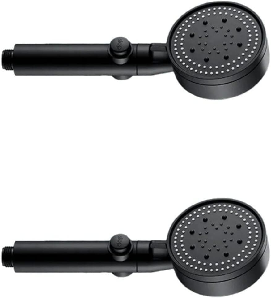 High-Pressure Turbo Shower Head - Multi-Mode, 360° Swivel, On/Off Button - Enhanced Water Flow & Conservation